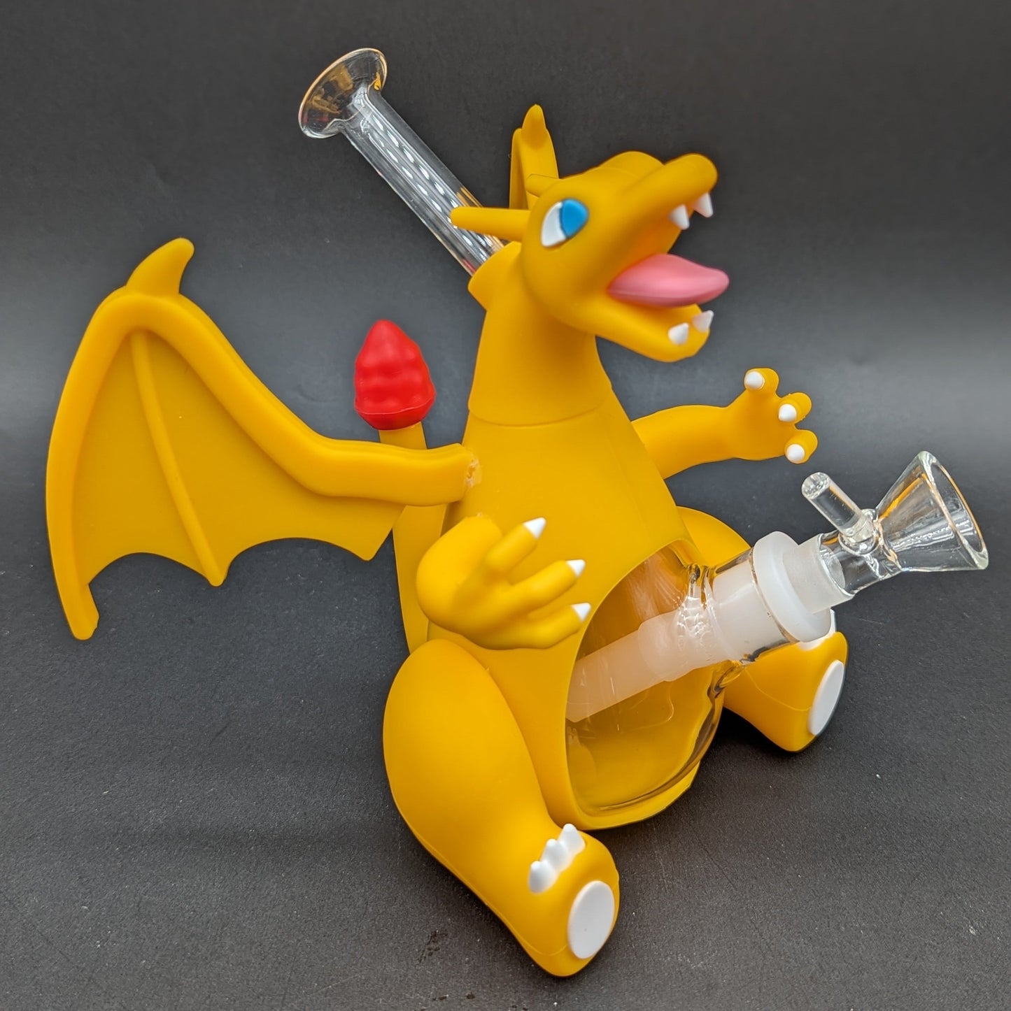 Orange Fire Dragon Silicone Bubbler-Avernic Smoke Shop