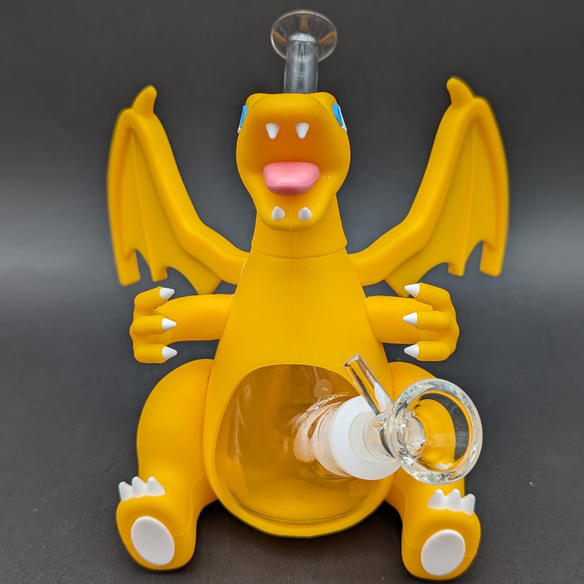 Orange Fire Dragon Silicone Bubbler-Avernic Smoke Shop
