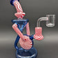Peppermint Swirl 8" Recycler Dab Rig
