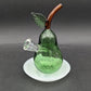 Perfect Pear on Dish Glass Blunt Bubbler | 4.5"