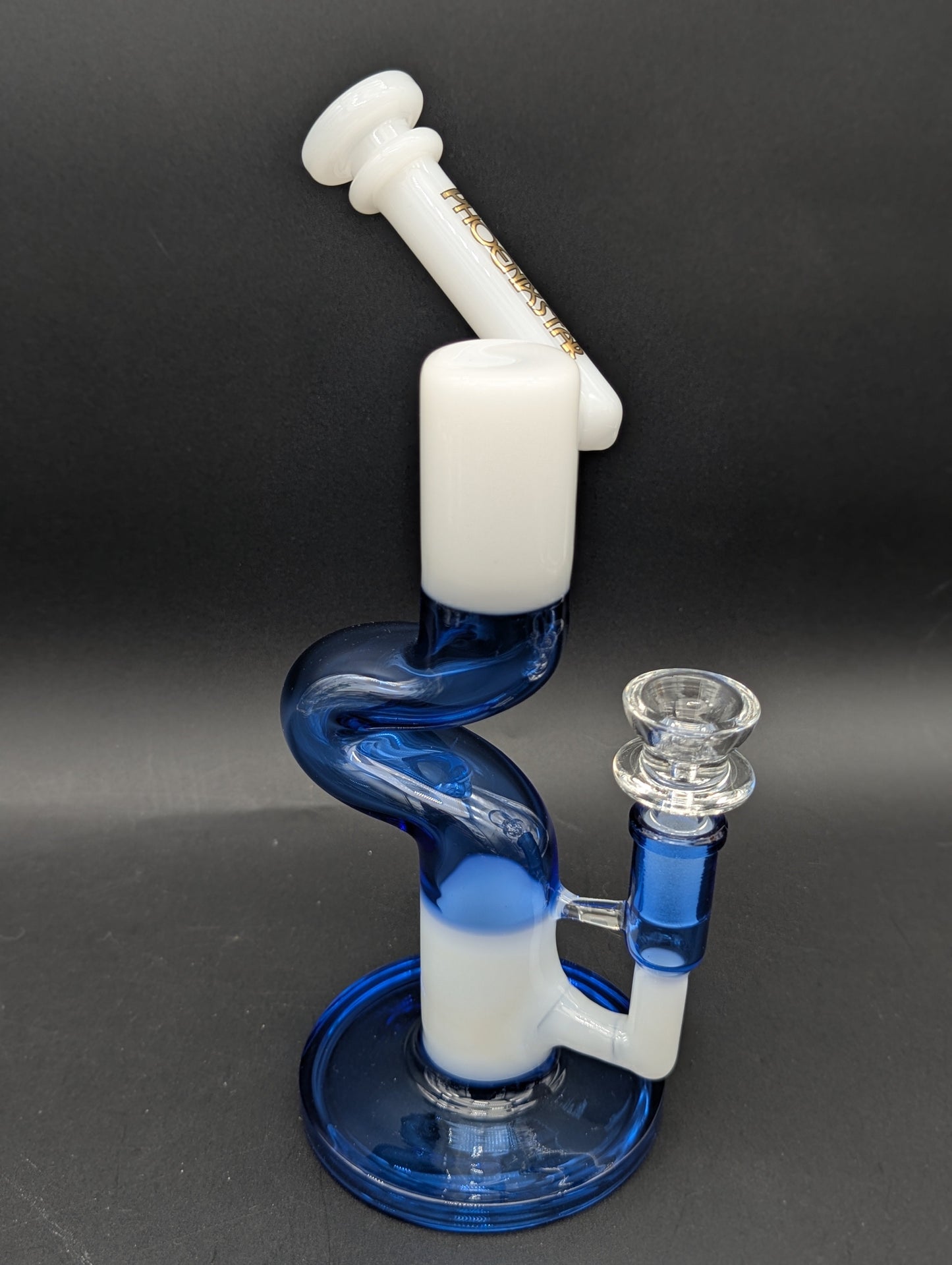 Phoenix 10" Bi-Color Kinked Bent Neck Tube-Avernic Smoke Shop