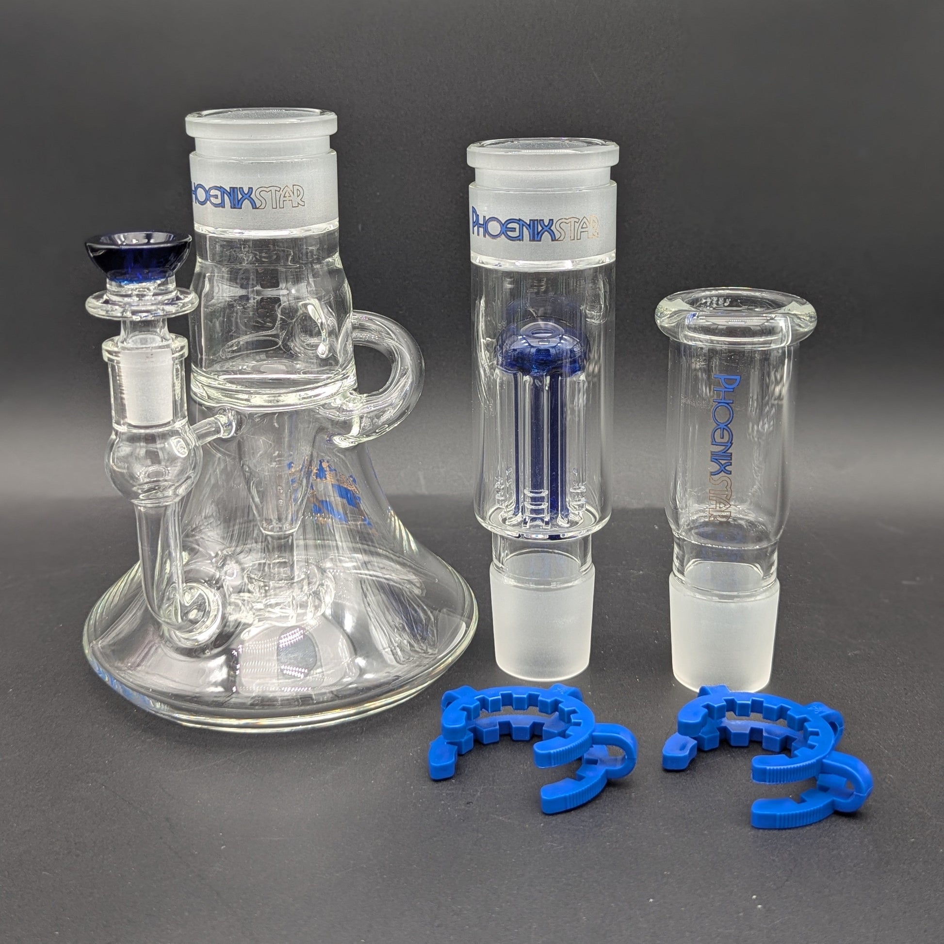 Phoenix 16" Stackable Dual Perc Recycler Bong-Avernic Smoke Shop