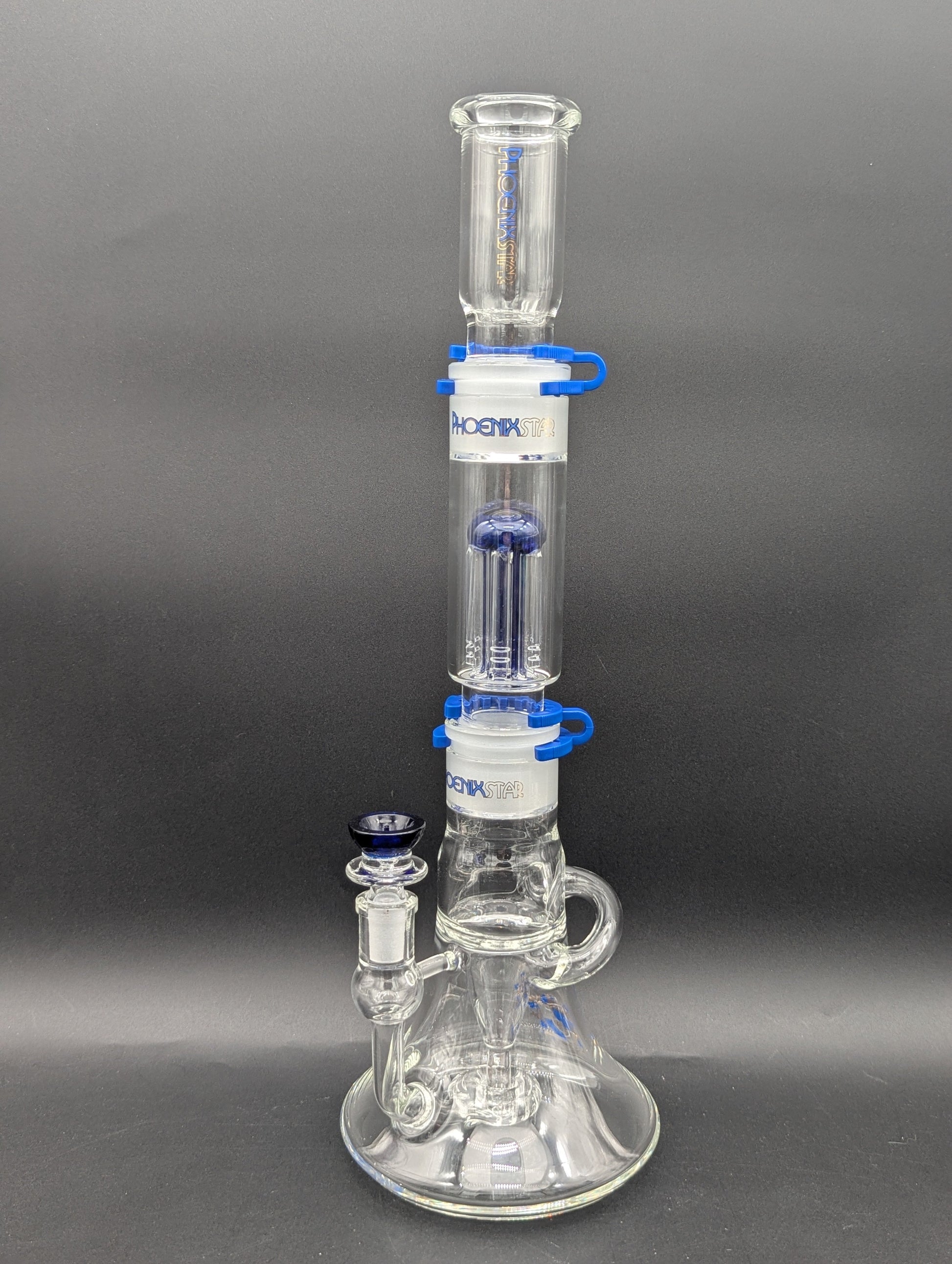 Phoenix 16" Stackable Dual Perc Recycler Bong-Avernic Smoke Shop