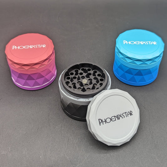Phoenix 2.4" Aluminum Color Fade Gripped Grinder