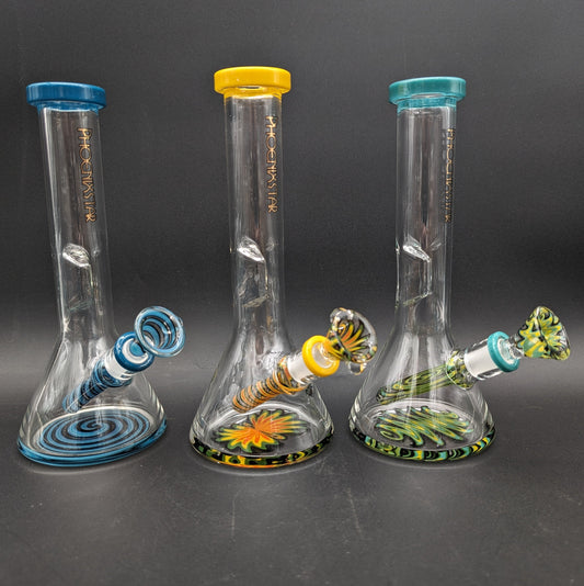 Phoenix 8" Beaker w/ Worked Downstem