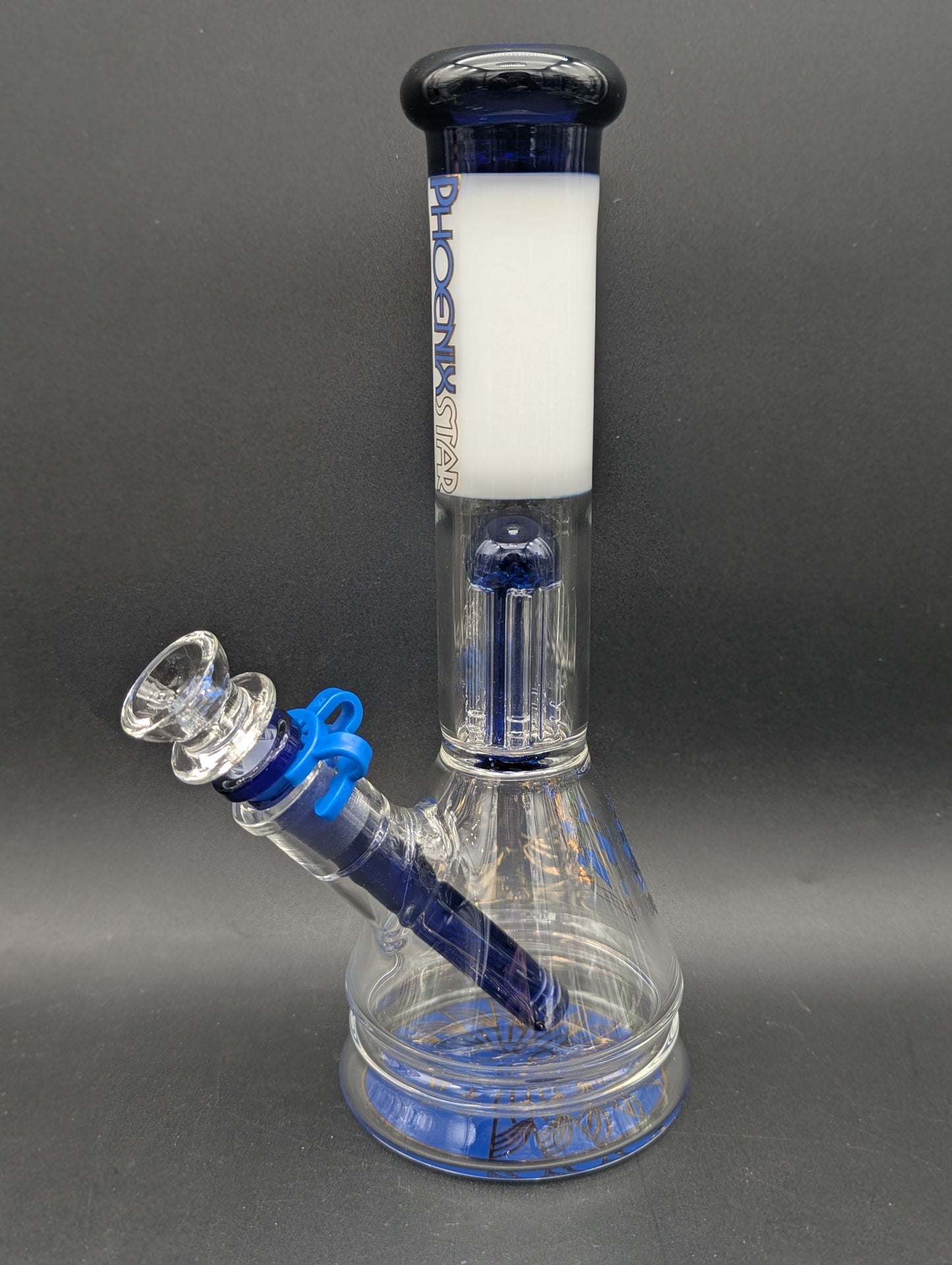 Phoenix Glass 10" Beaker w/ 6 Arm Tree
