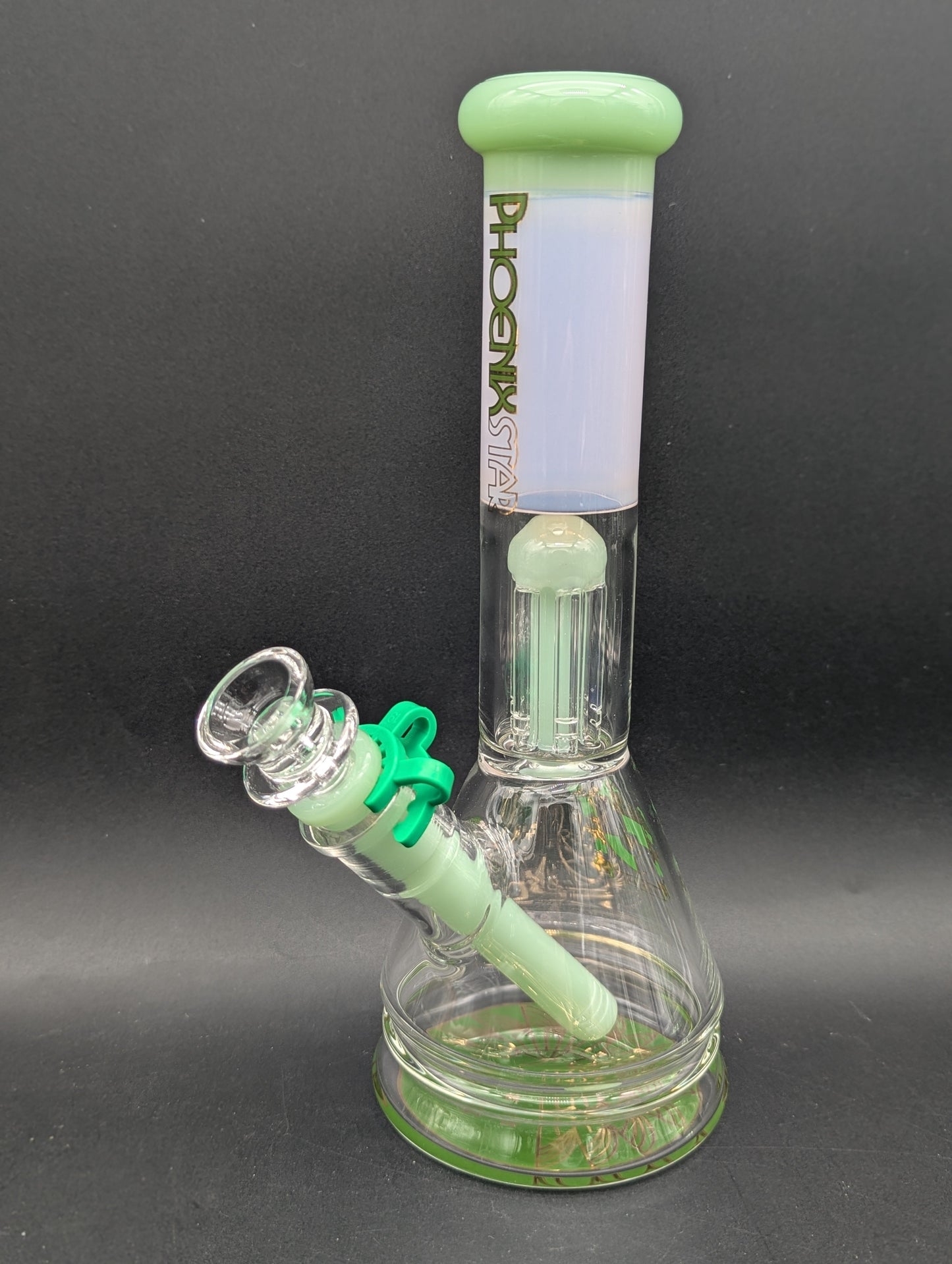 Phoenix Glass 10" Beaker w/ 6 Arm Tree