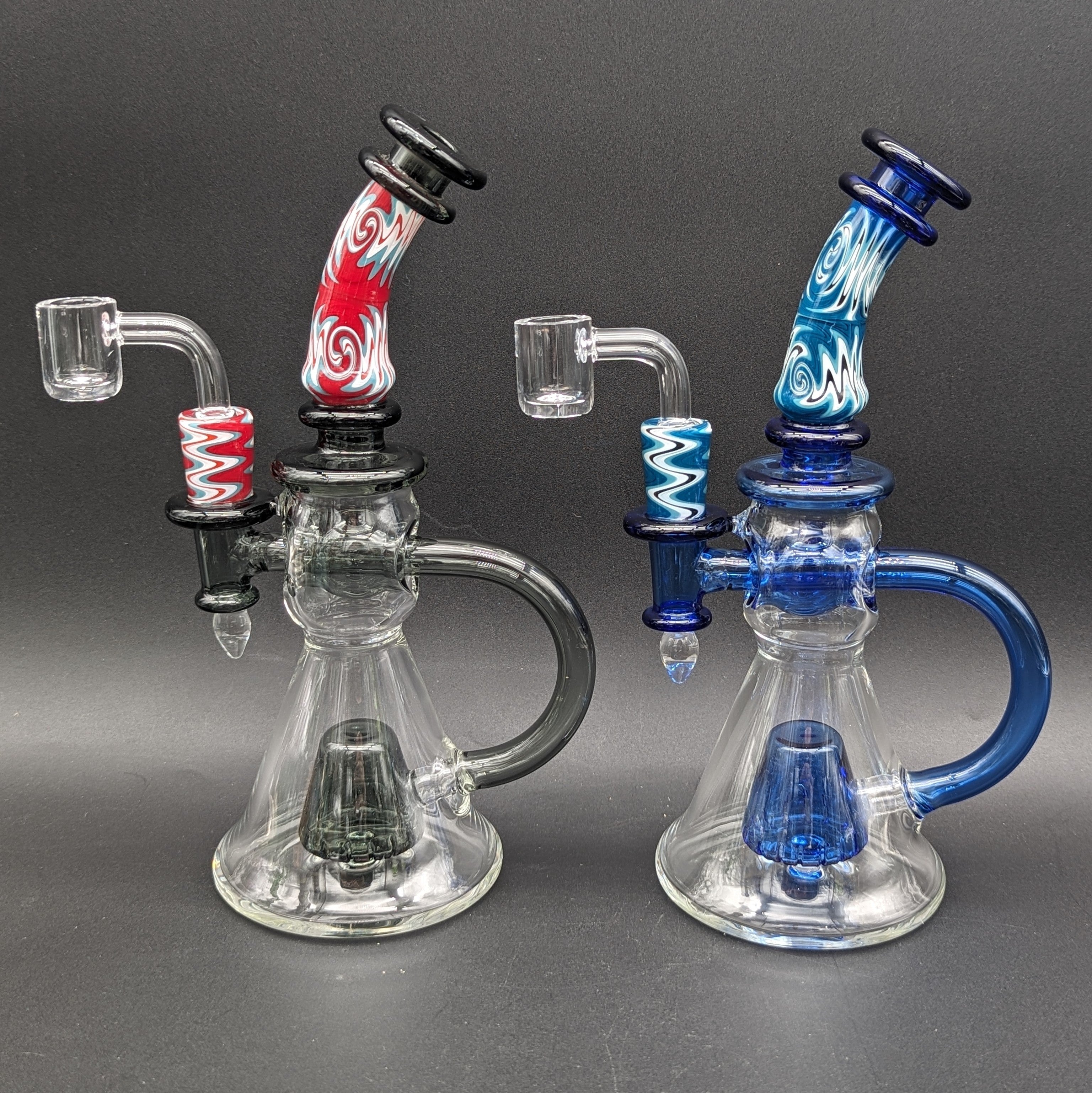 Loop Dap Rig Phoenix Glass Wig Wag Loop Dab Rig – Midnight Distribution