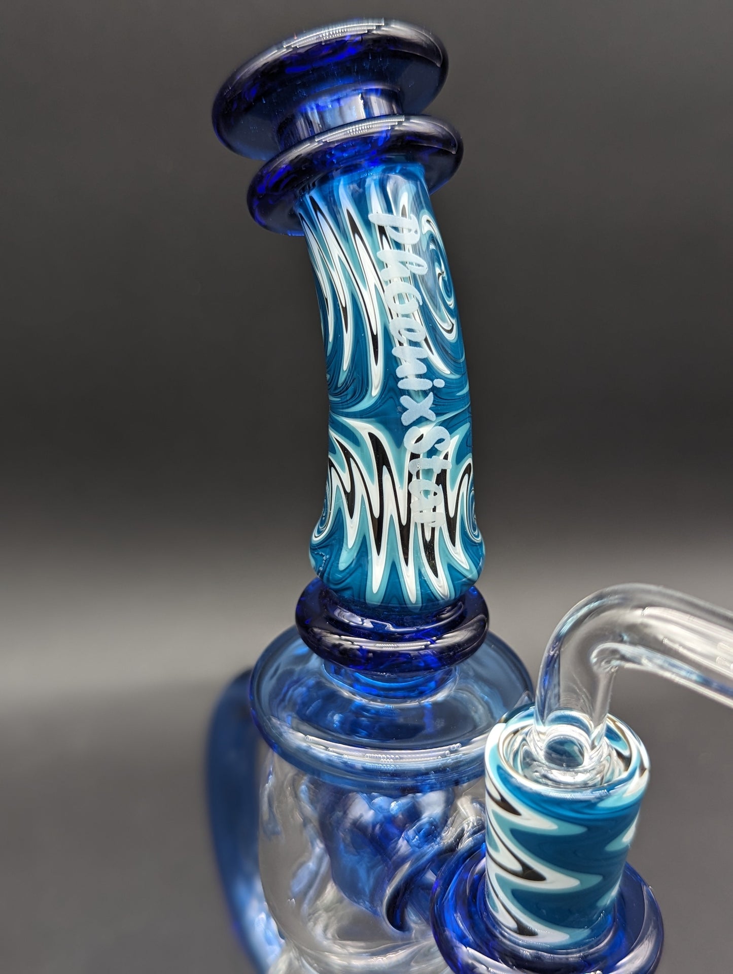 Phoenix Glass Wig Wag Loop Dab Rig