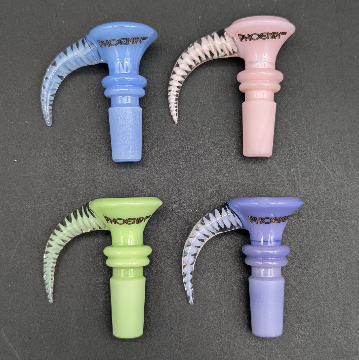 Phoenix Solid Color 14mm Bowl w/ Claw Handle