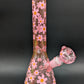 Pink Floral Beaker Bong 10"-Avernic Smoke Shop