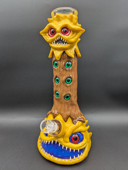 Piranha Scary 3D Resin Beaker Bong 14"