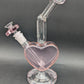 Pulsar Double Kiss Heart Glass Water Pipe | 11"-Avernic Smoke Shop
