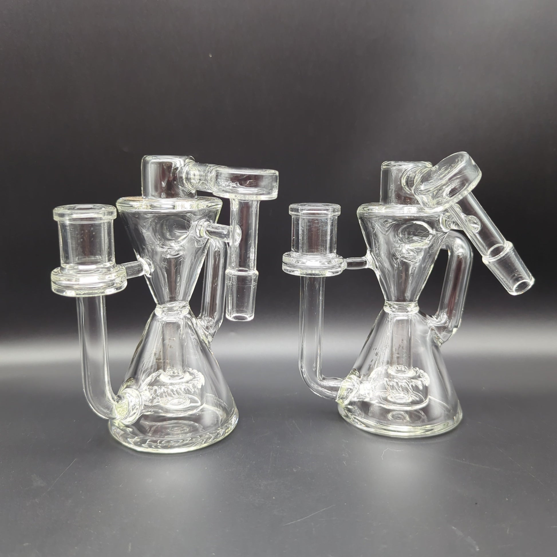 Pulsar Hourglass Recycler Ash Catcher | 5.25" | 14mm - Avernic Smoke Shop
