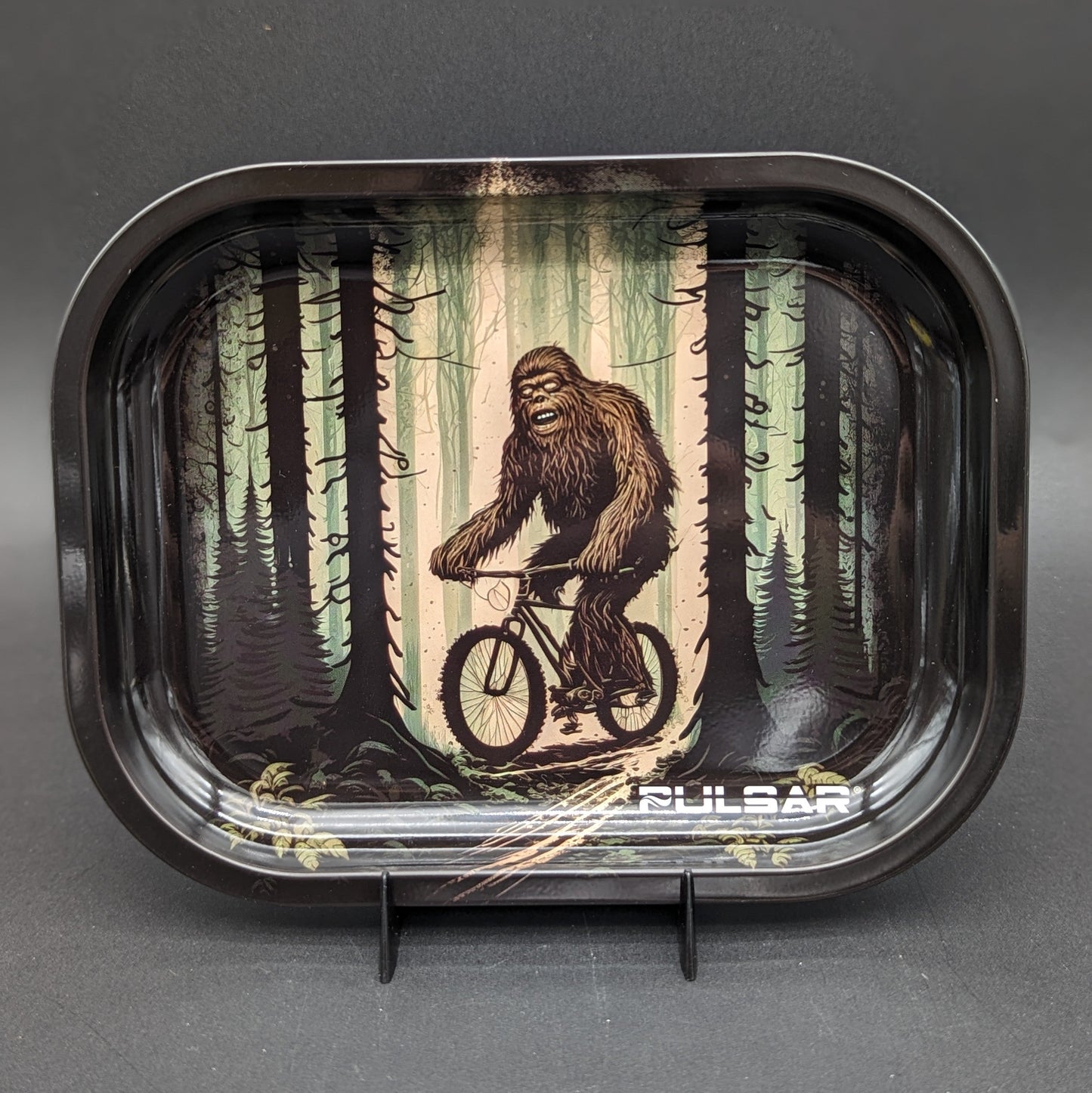Pulsar Mini Metal Rolling Tray | Bigfoot Rides Again | 7"x5.5"-Avernic Smoke Shop