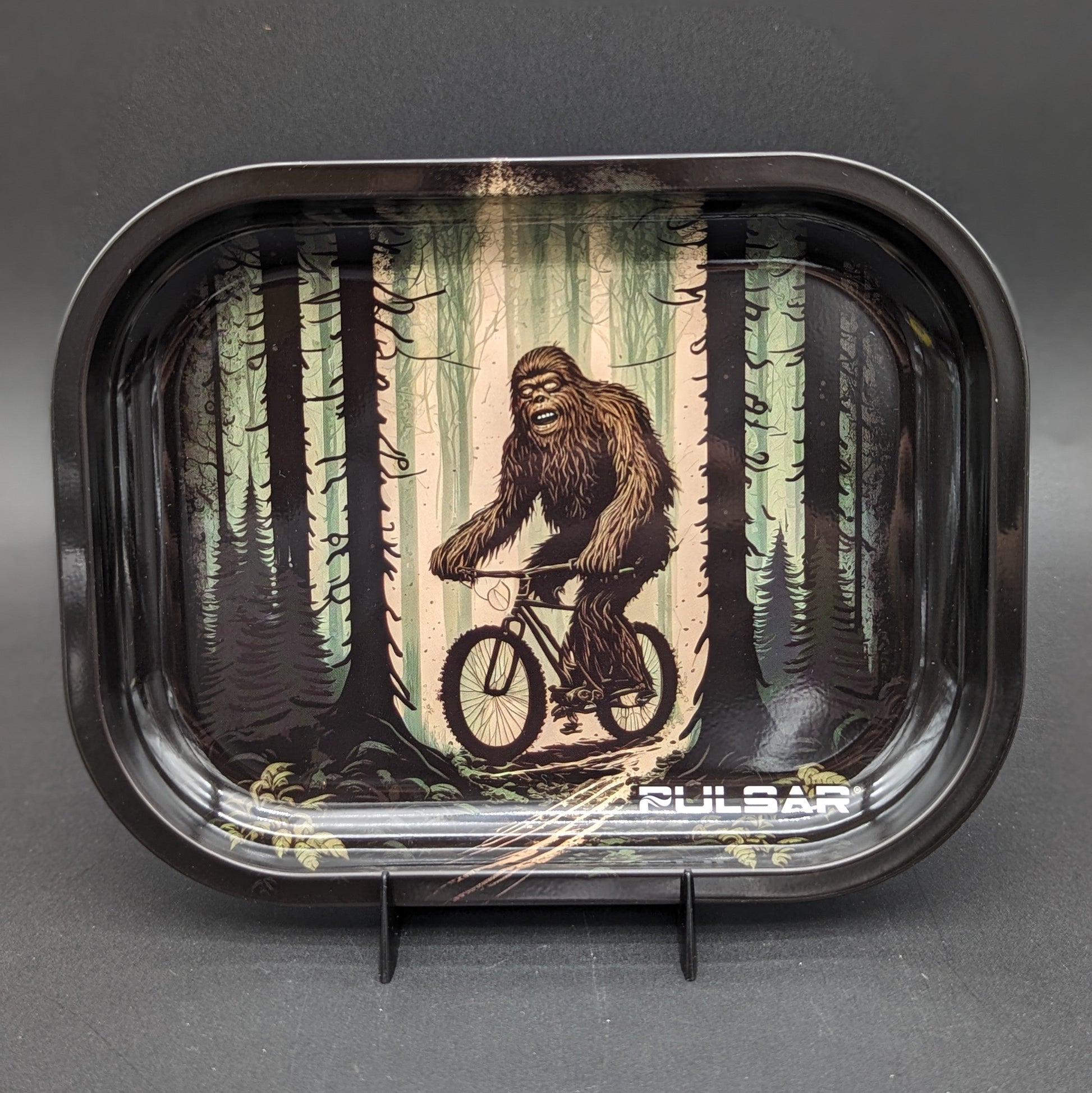 Pulsar Mini Metal Rolling Tray | Bigfoot Rides Again | 7"x5.5"-Avernic Smoke Shop