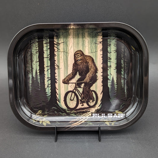 Pulsar Mini Metal Rolling Tray | Bigfoot Rides Again | 7"x5.5"-Avernic Smoke Shop