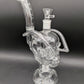 Pulsar Skull Eyes Recycler Glass Water Pipe | 12.5"