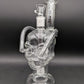 Pulsar Skull Eyes Recycler Glass Water Pipe | 12.5"