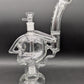 Pulsar Skull Eyes Recycler Glass Water Pipe | 12.5"