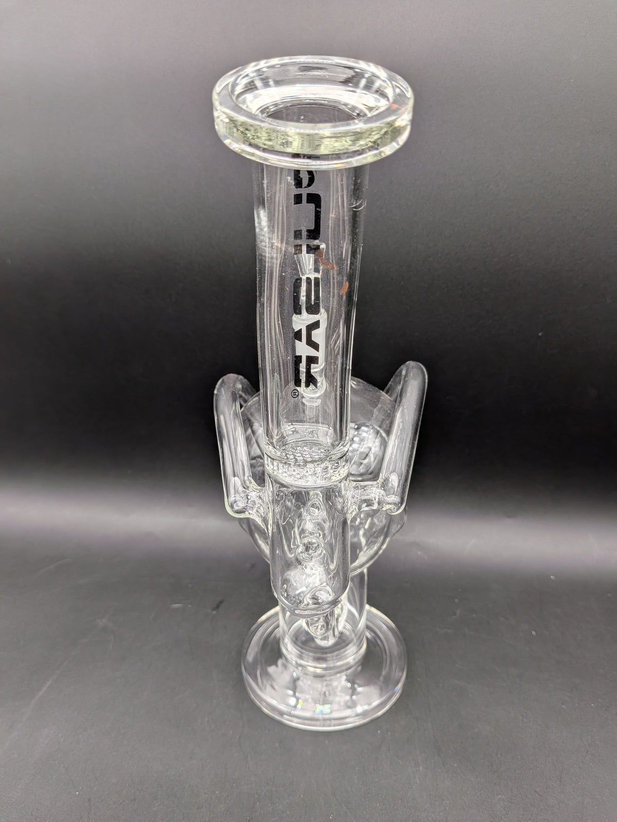 Pulsar Skull Eyes Recycler Glass Water Pipe | 12.5"