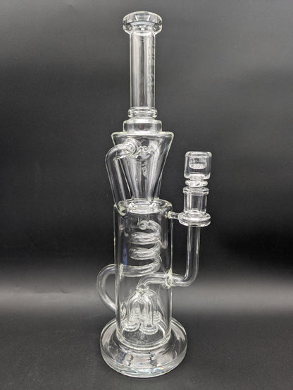 Pulsar Twister Glass Recycler Water Pipe | 14.5"-Avernic Smoke Shop