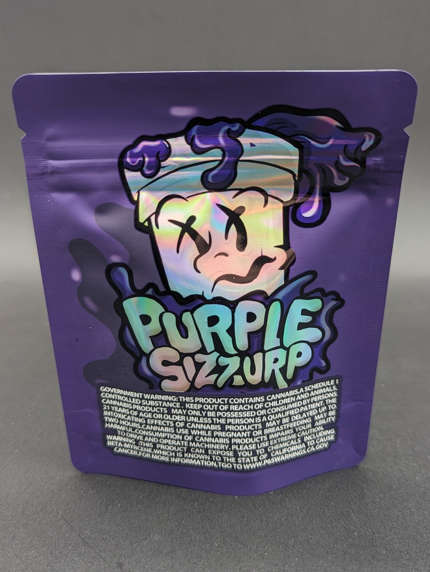Purple Sizzurp 3.5g Mylar Bags + Boxes
