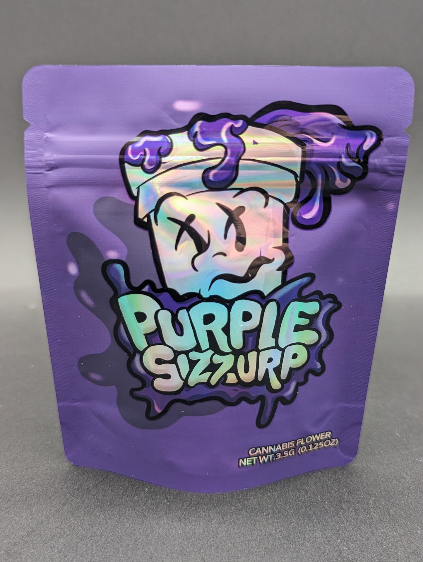 Purple Sizzurp 3.5g Mylar Bags + Boxes