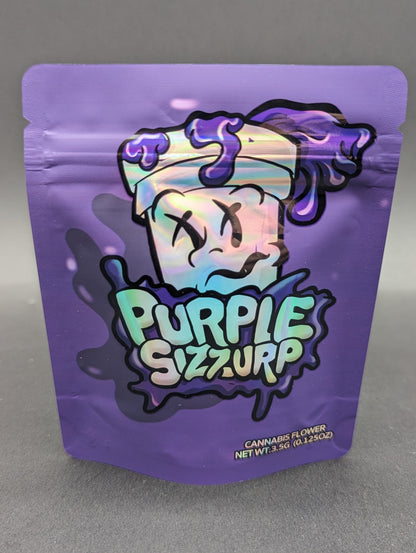 Purple Sizzurp 3.5g Mylar Bags + Boxes