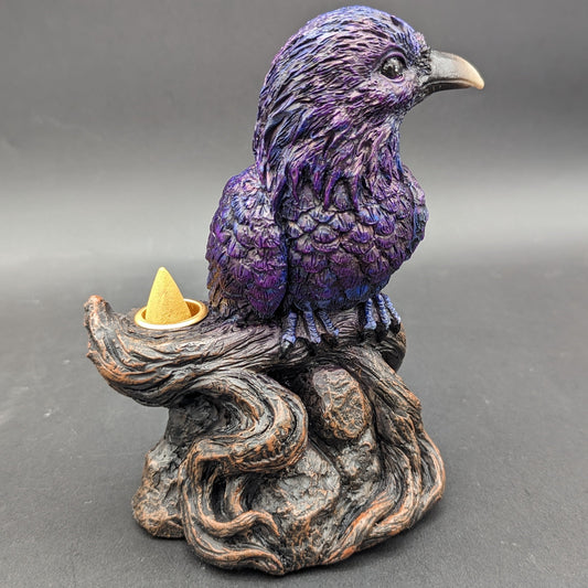Quoth the Raven Backflow Polyresin Incense Burner