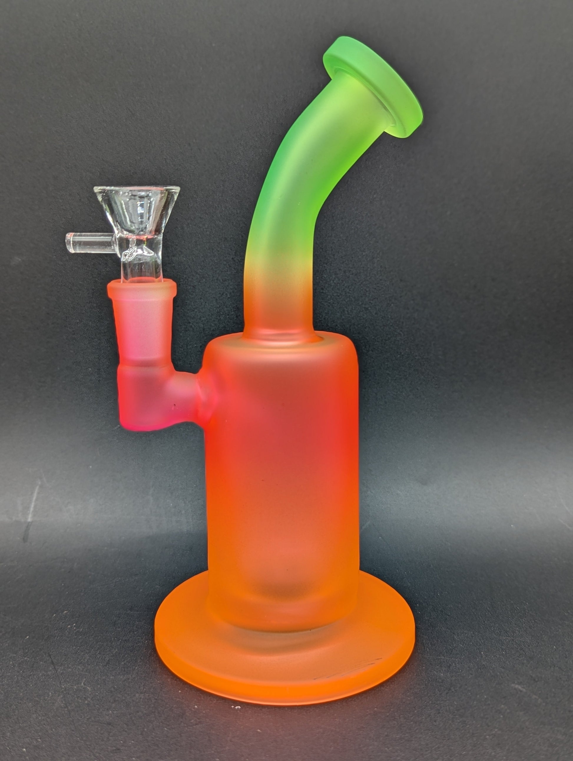 Rainbow Frosted 8" Bent Neck Bong-Avernic Smoke Shop