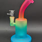 Rainbow Frosted 8" Bent Neck Bong-Avernic Smoke Shop