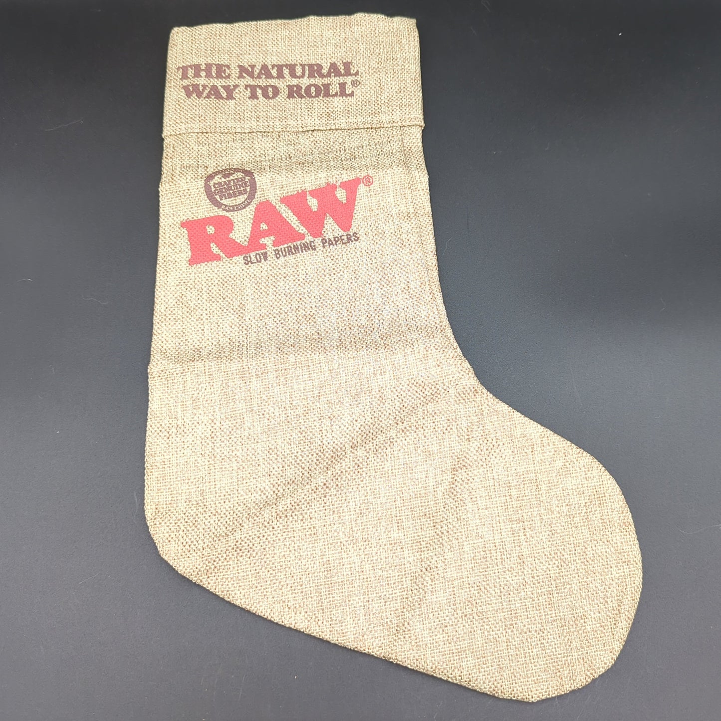 RAW Burlap Christmas Stocking - Avernic Smoke Shop