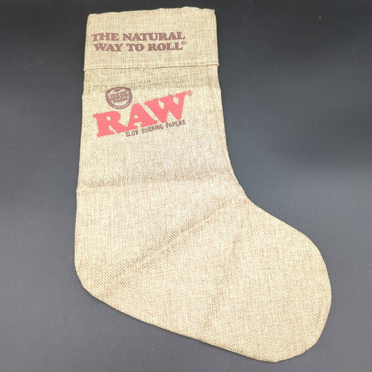 RAW Burlap Christmas Stocking - Avernic Smoke Shop