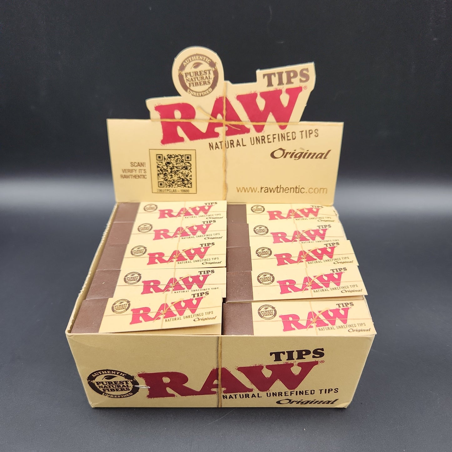 Raw Natural Unrefined Tips - Box of 50-Avernic Smoke Shop