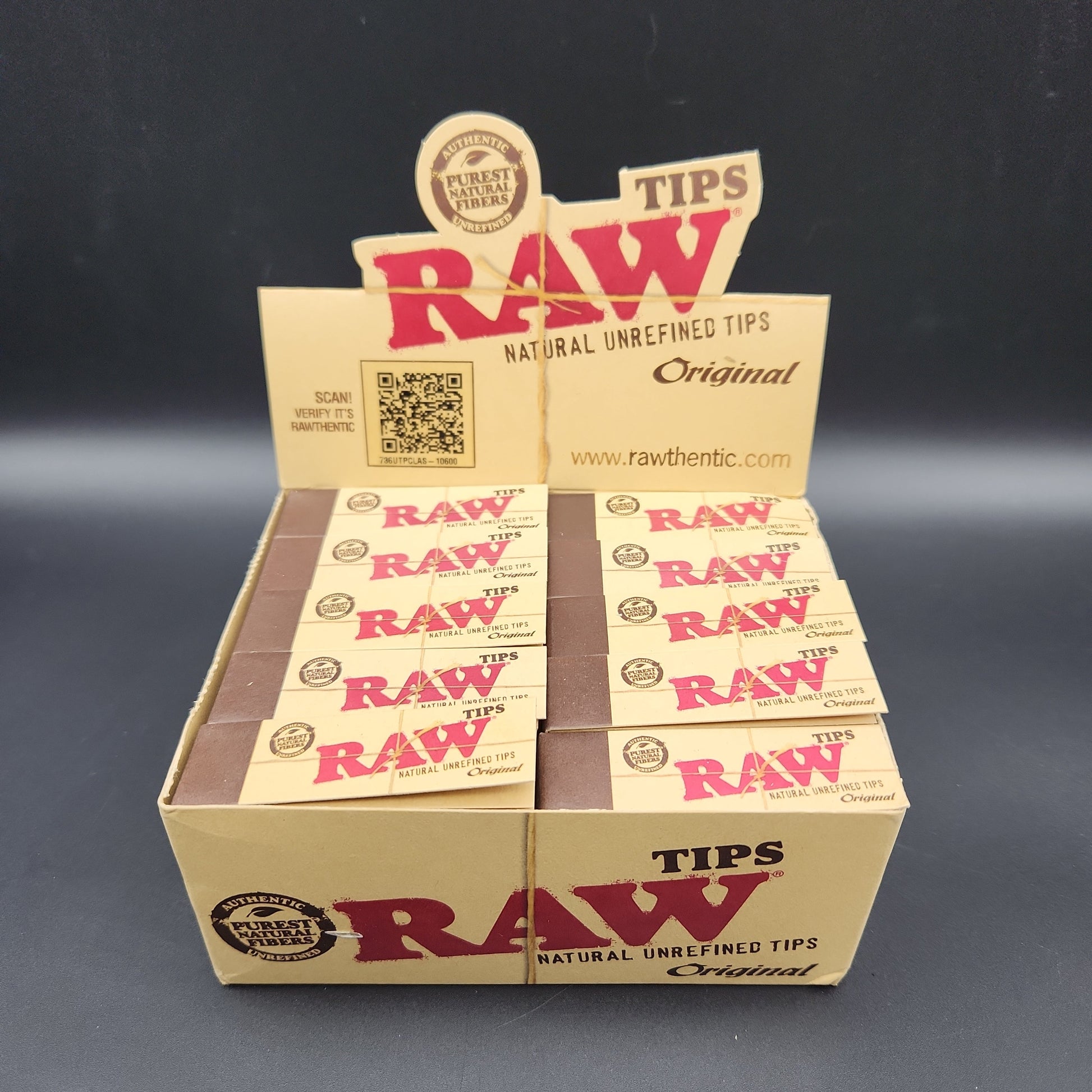 Raw Natural Unrefined Tips - Box of 50-Avernic Smoke Shop
