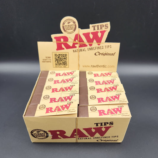 Raw Natural Unrefined Tips - Box of 50-Avernic Smoke Shop