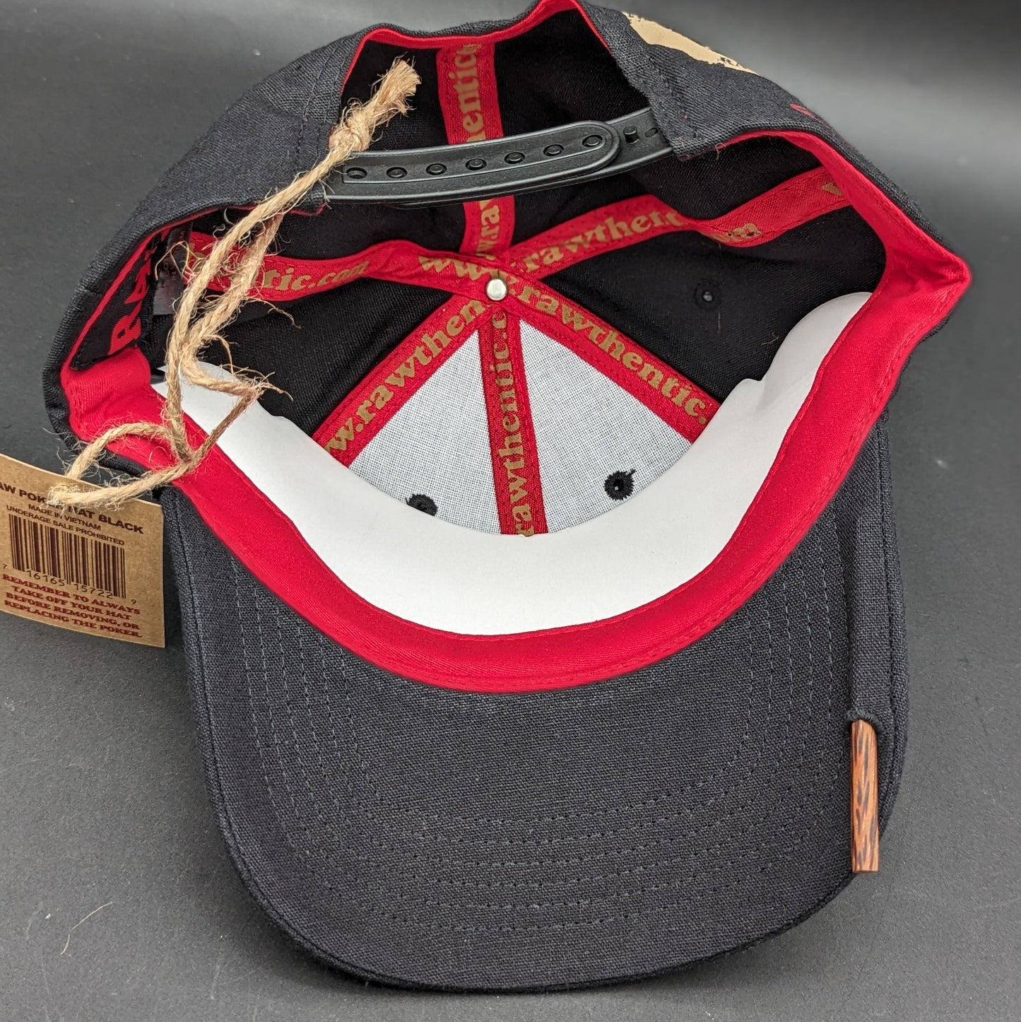 RAW® - Poker Hat Black Baseball Cap-Avernic Smoke Shop