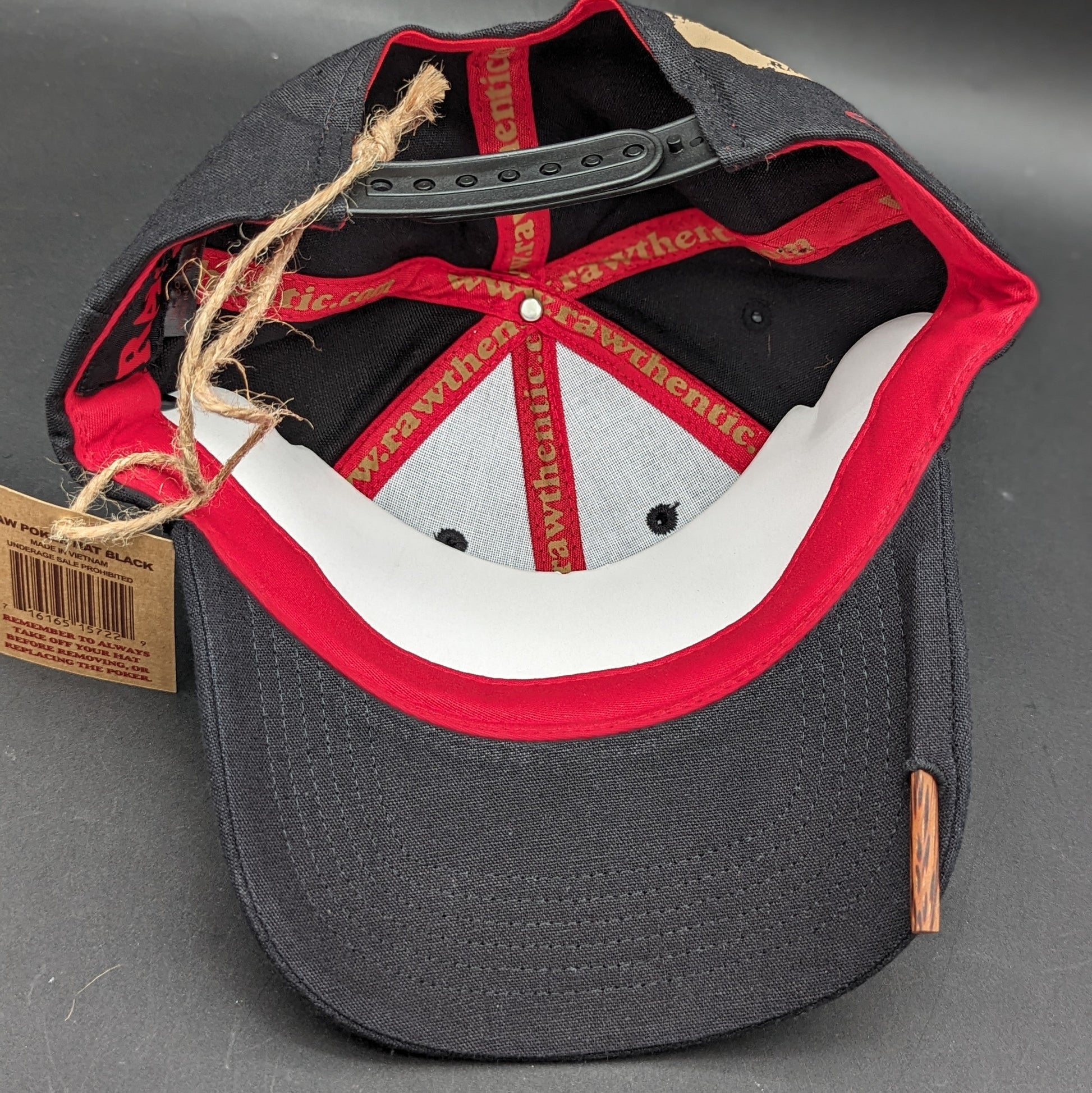 RAW® - Poker Hat Black Baseball Cap-Avernic Smoke Shop