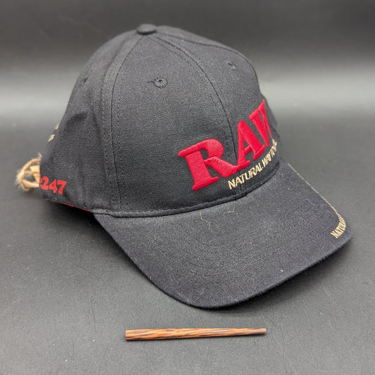 RAW® - Poker Hat Black Baseball Cap-Avernic Smoke Shop