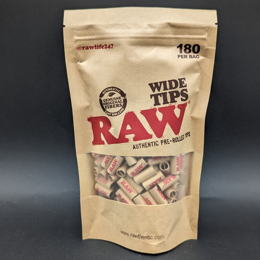 RAW Pre-Rolled Wide Tips - 180pc Bag