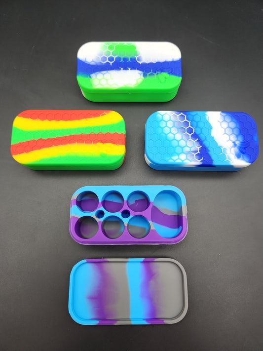 Rectangular Silicone Slicks w/ Multiple Compartments-Avernic Smoke Shop