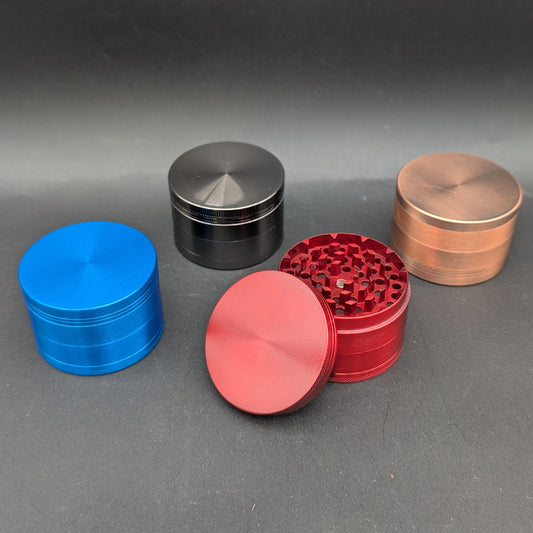 Solid Color 4 Piece Zinc Herb Grinder