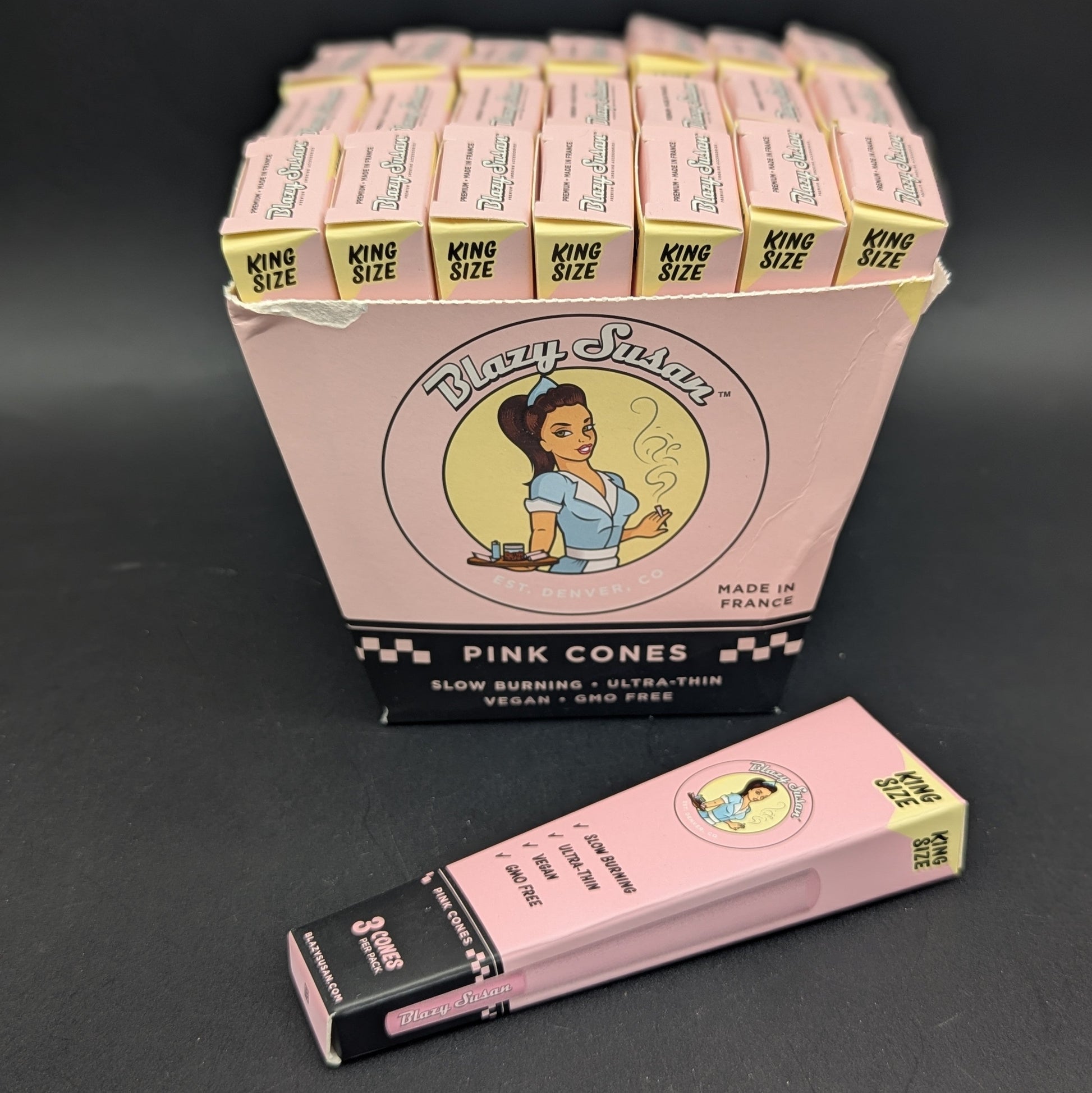 Blazy Susan Pink King Size Pre-Rolled Cones 3 Pack-Avernic Smoke Shop