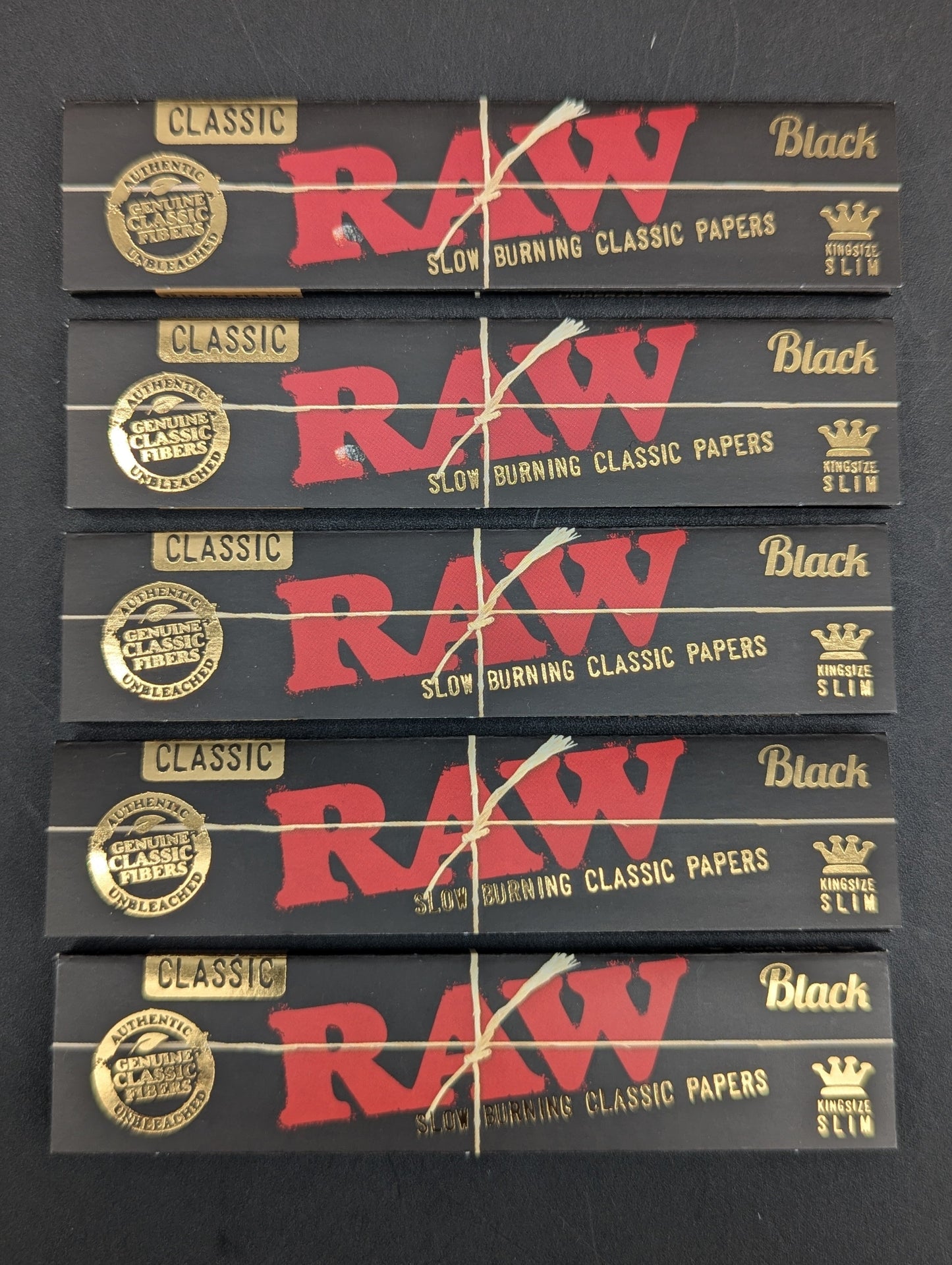 RAW Classic Rolling Papers - King Size Black