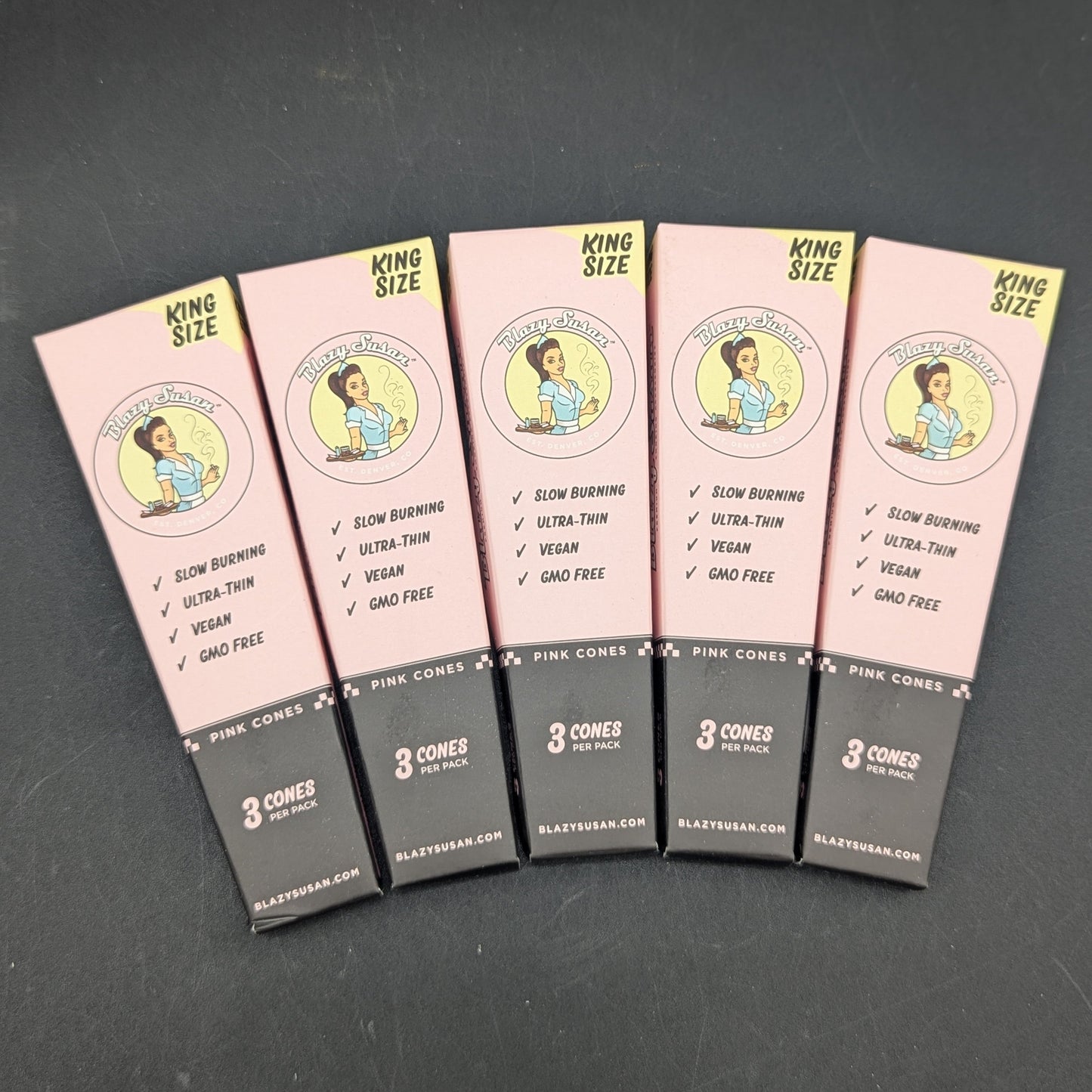 Blazy Susan Pink King Size Pre-Rolled Cones 3 Pack-Avernic Smoke Shop