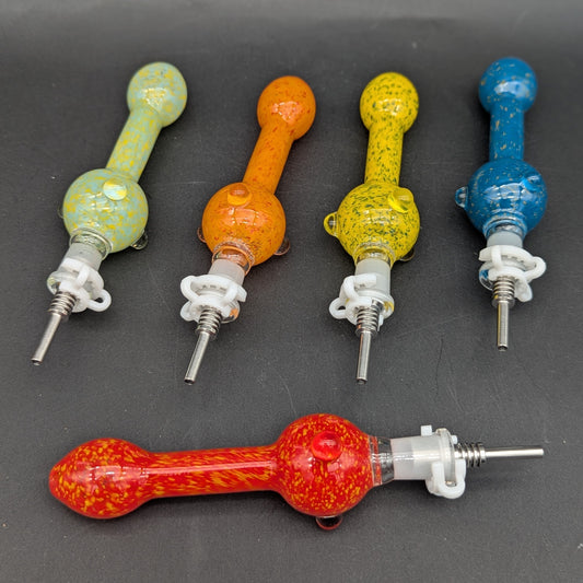 Fritted Glass Nectar Collector w/ Titanium Tip