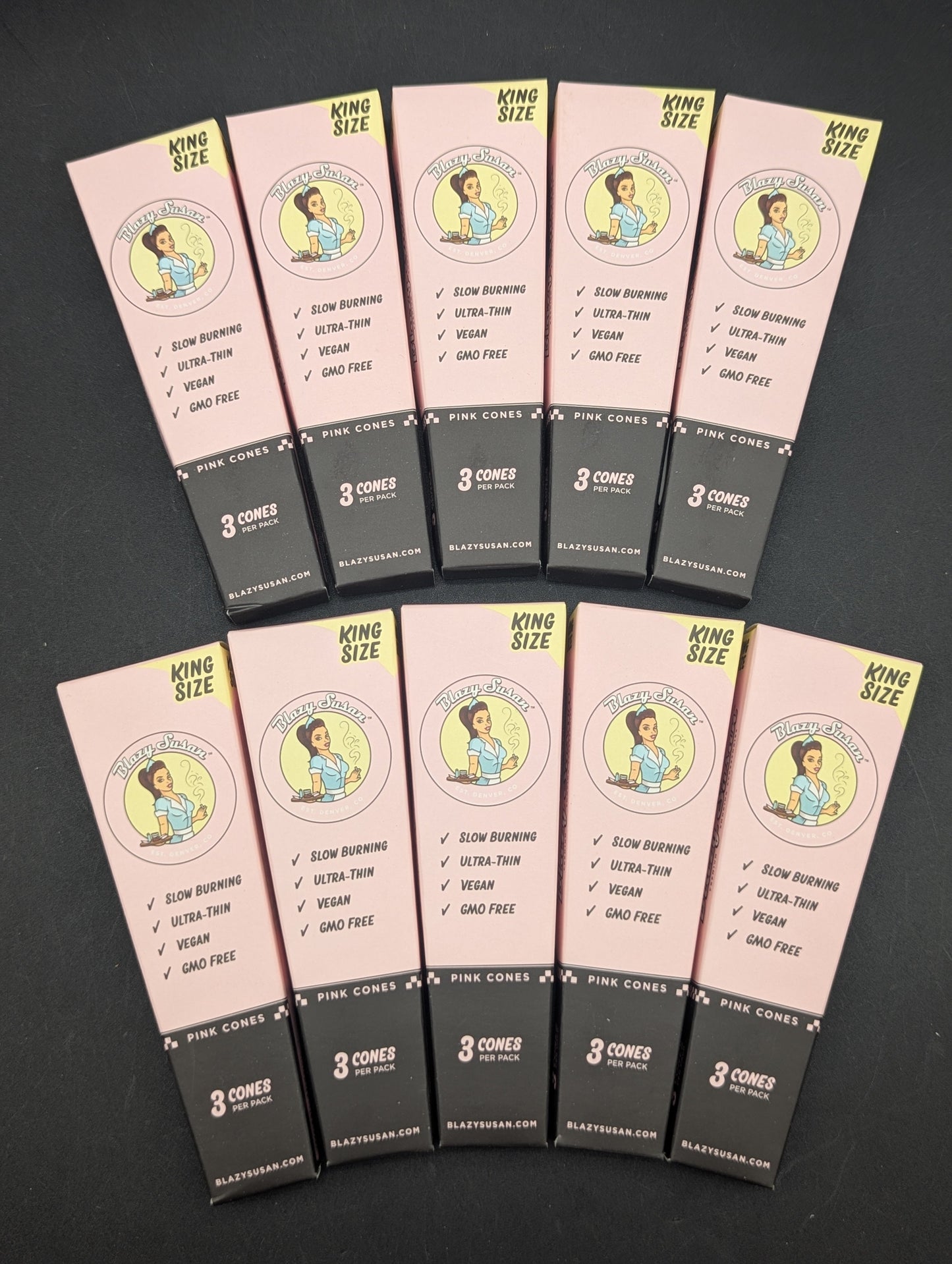 Blazy Susan Pink King Size Pre-Rolled Cones 3 Pack-Avernic Smoke Shop