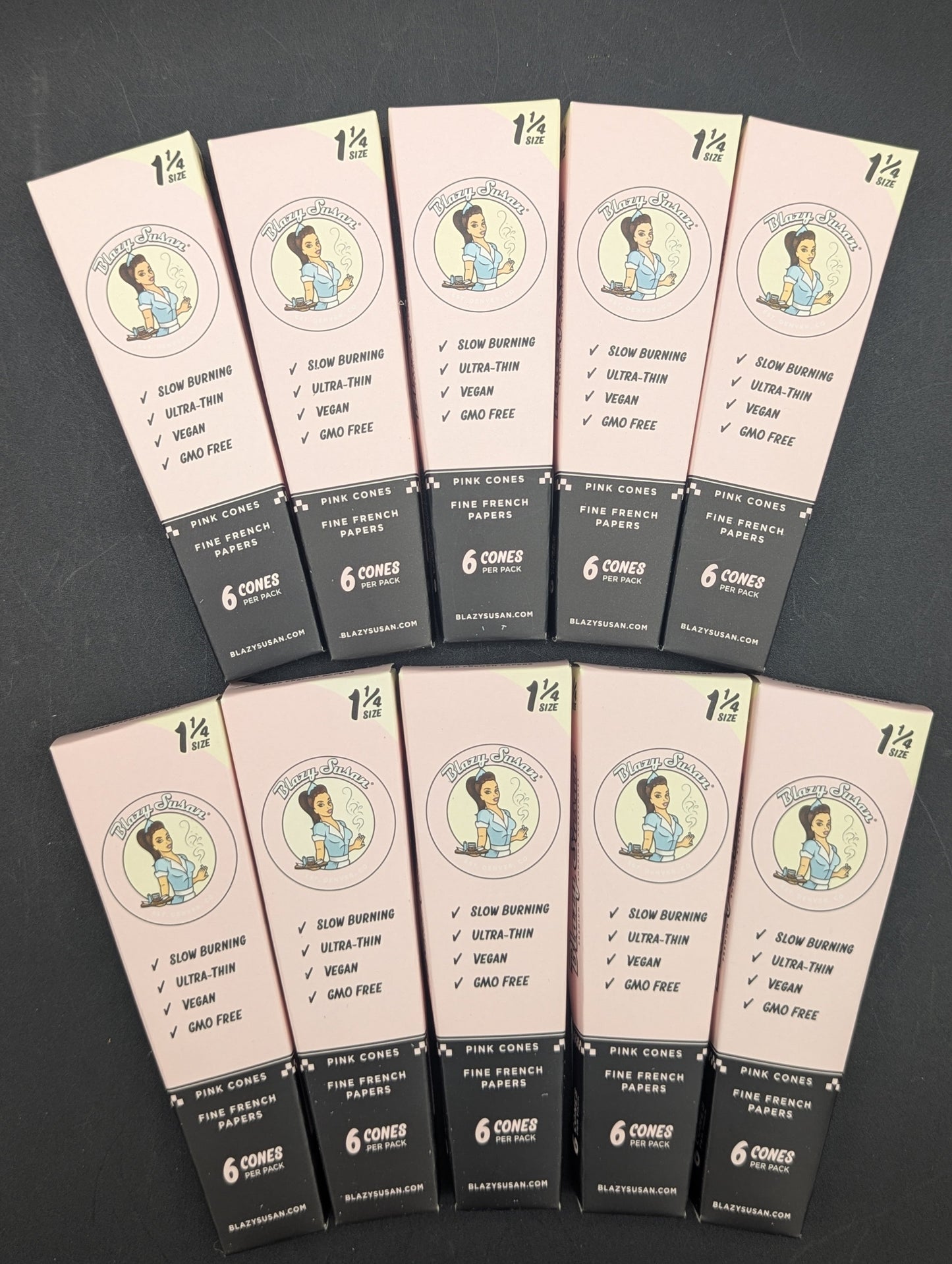Blazy Susan Pink 1 1/4 Pre-Rolled Cones 6 Pack-Avernic Smoke Shop