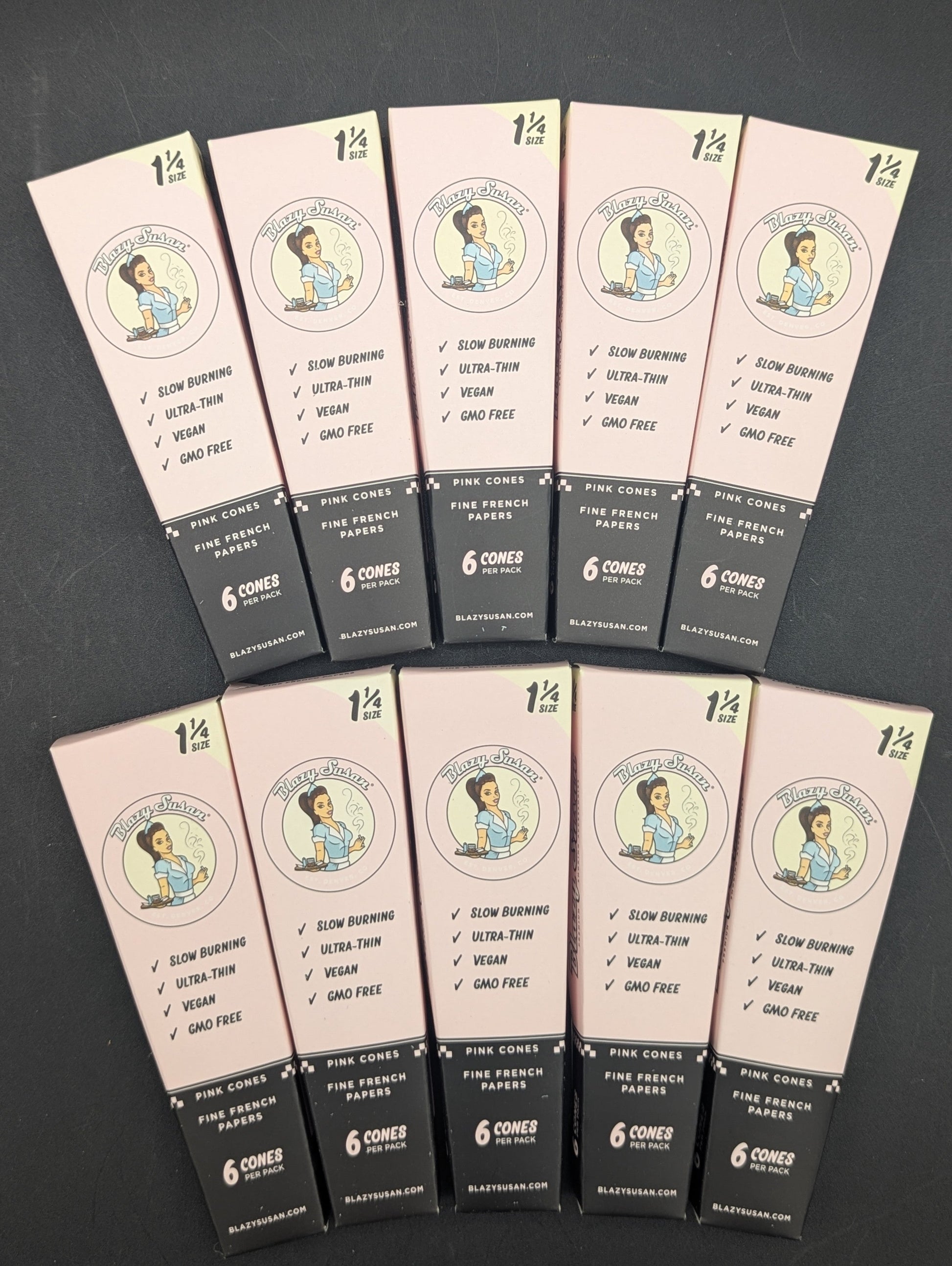 Blazy Susan Pink 1 1/4 Pre-Rolled Cones 6 Pack-Avernic Smoke Shop